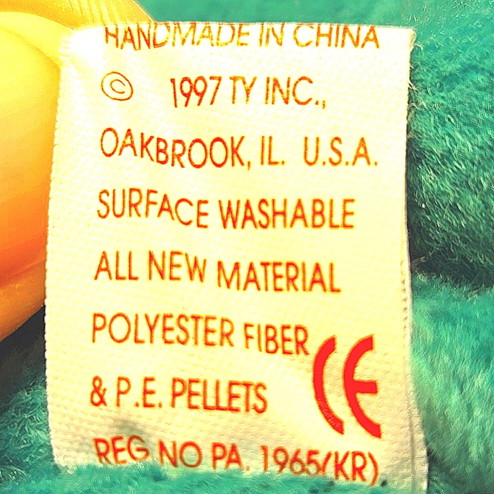 FREE w Purchase - ERRORS on Tush Tag '97 TY Erin Bear Beanie Baby (No Swing Tag) - Picture 4 of 4